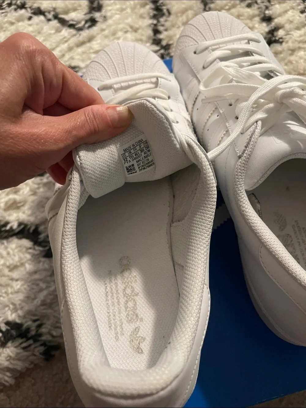 adidas Men’s White Classic Superstar Sneakers
